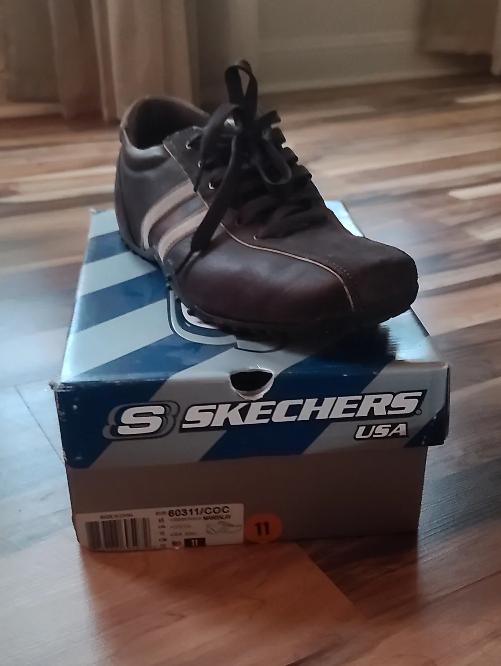 Skechers Men’s Dark Brown Lace-Up Casual Sneaker
